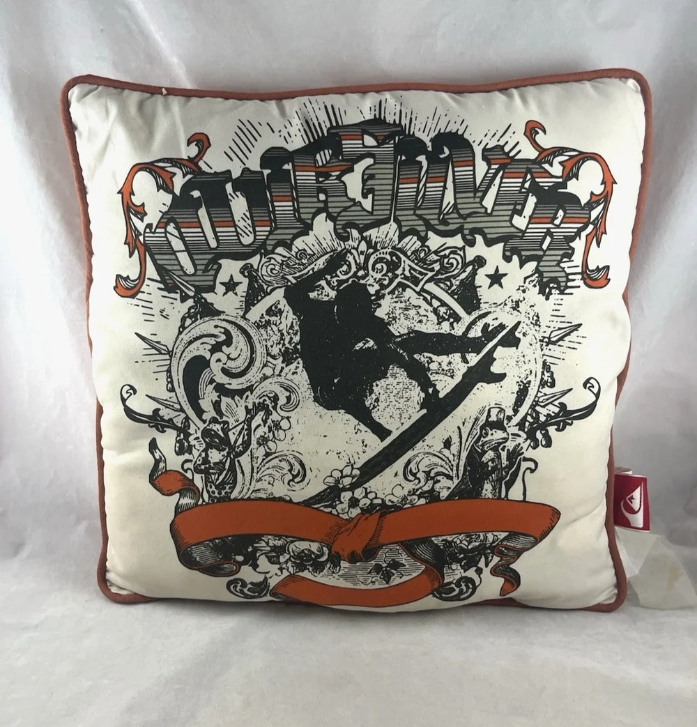 Quiksilver Surfer Throw Pillow 15 x 15 Vintage Y2K